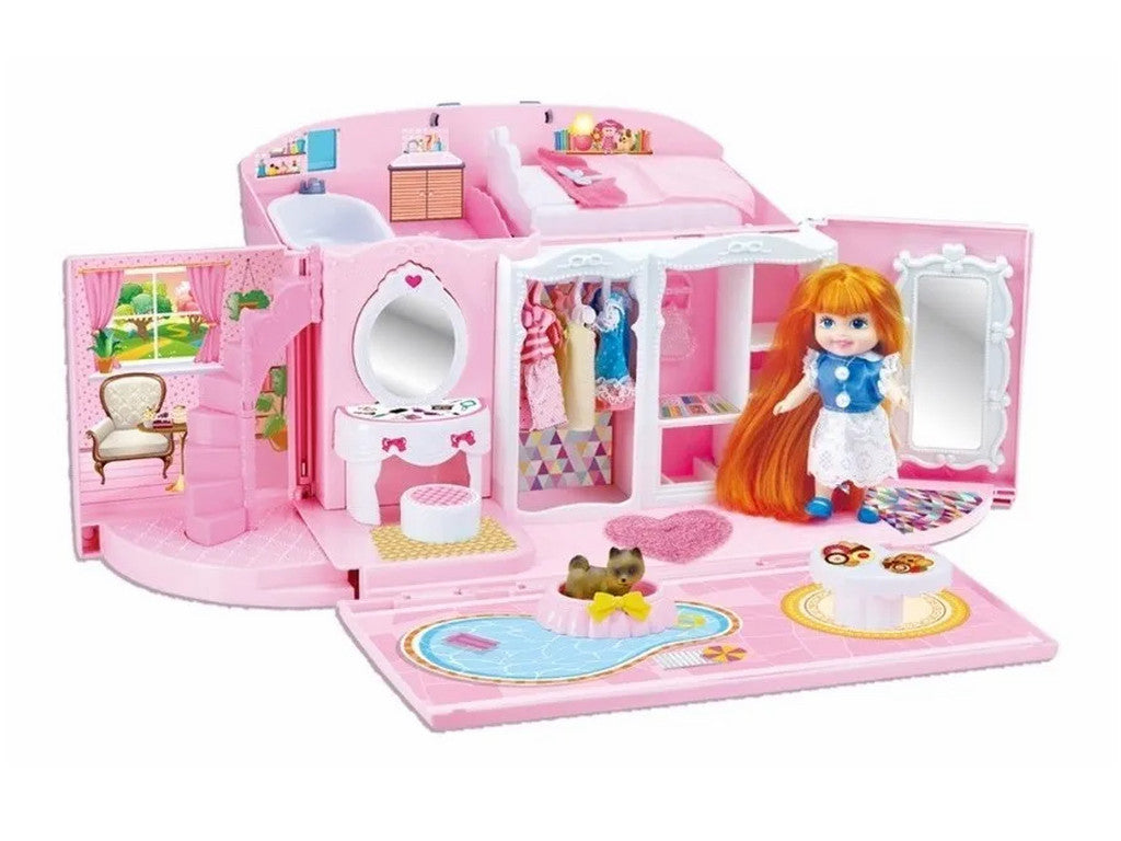 Casa De Muñecas Cartera Con Muñeca